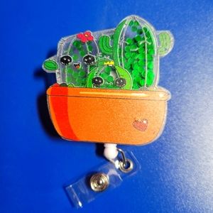 Cactus Shaker Retractable Badge Reel